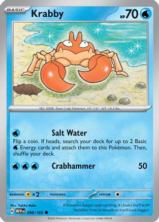 Krabby 098/165 SV Scarlet & Violet 151 - Common