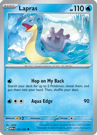 Lapras 131/165 SV Scarlet & Violet 151 - Uncommon
