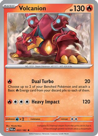 Volcanion 022/182 - Holofoil SV04 Paradox Rift - Rare