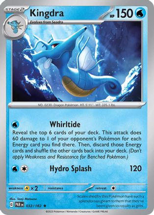 Kingdra 032/182 - Holofoil SV04 Paradox Rift - Rare