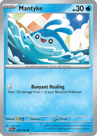 Mantyke 039/182 - Reverse Holofoil SV04 Paradox Rift - Common