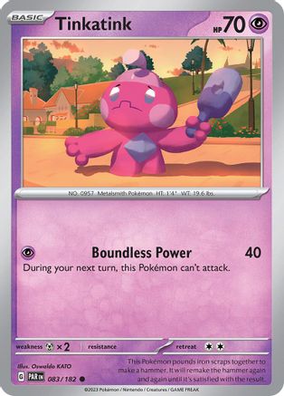 Tinkatink 083/182 - Reverse Holofoil SV04 Paradox Rift - Common