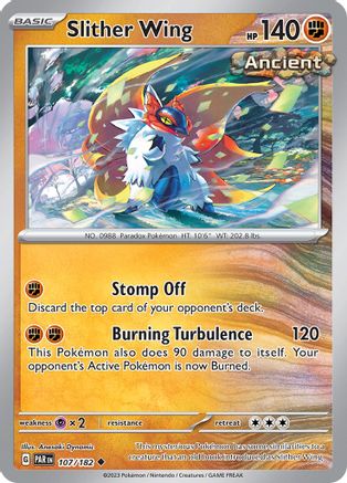 Slither Wing 107/182 - Reverse Holofoil SV04 Paradox Rift - Uncommon