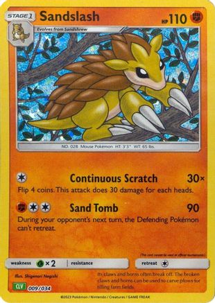 Sandslash 009/034 - Holofoil Trading Card Game Classic - Classic Collection