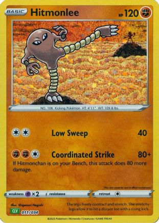 Hitmonlee 011/034 - Holofoil Trading Card Game Classic - Classic Collection