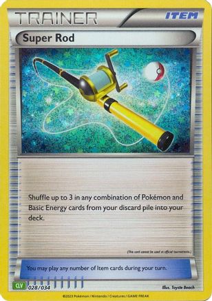 Super Rod (CLV) 028/034 - Holofoil Trading Card Game Classic - Classic Collection
