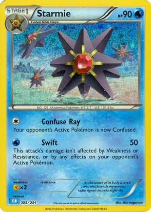 Starmie 005/034 - Holofoil Trading Card Game Classic - Classic Collection