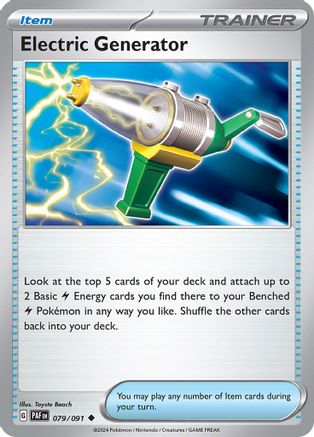 Electric Generator 079/091 - Reverse Holofoil SV Paldean Fates - Uncommon