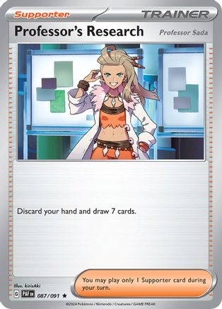 Professor's Research 087/091 - Reverse Holofoil SV Paldean Fates - Rare