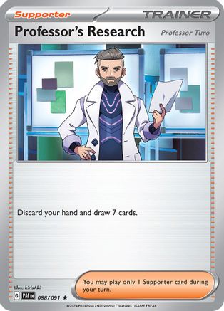 Professor's Research 088/091 - Reverse Holofoil SV Paldean Fates - Rare