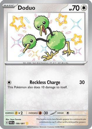 Doduo 199/091 - Holofoil SV Paldean Fates - Shiny Rare