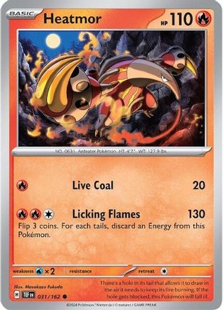 Heatmor 031/162 - Reverse Holofoil SV05 Temporal Forces - Common
