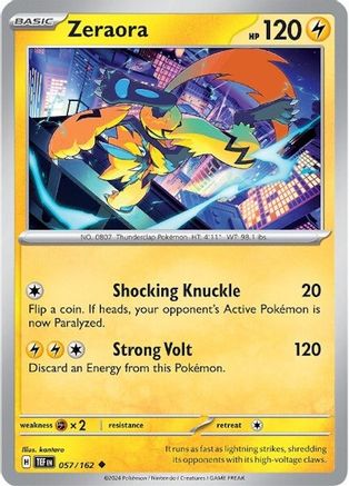 Zeraora 057/162 SV05 Temporal Forces - Uncommon