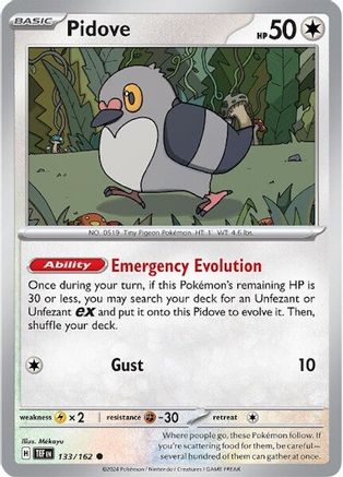 Pidove 133/162 - Reverse Holofoil SV05 Temporal Forces - Common