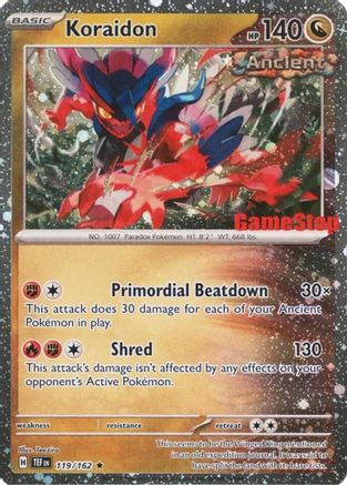 Koraidon (Gamestop Promo) 119/162 - Reverse Holofoil Miscellaneous Cards & Products - Promo