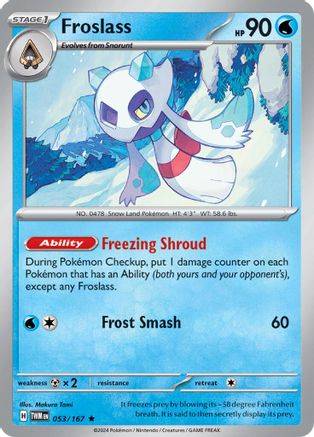 Froslass 053/167 - Holofoil SV06 Twilight Masquerade - Rare