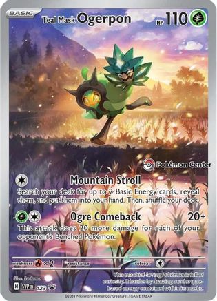 Teal Mask Ogerpon - 123 (Pokemon Center Exclusive) 123 - SV Scarlet Violet Promo Cards Holofoil