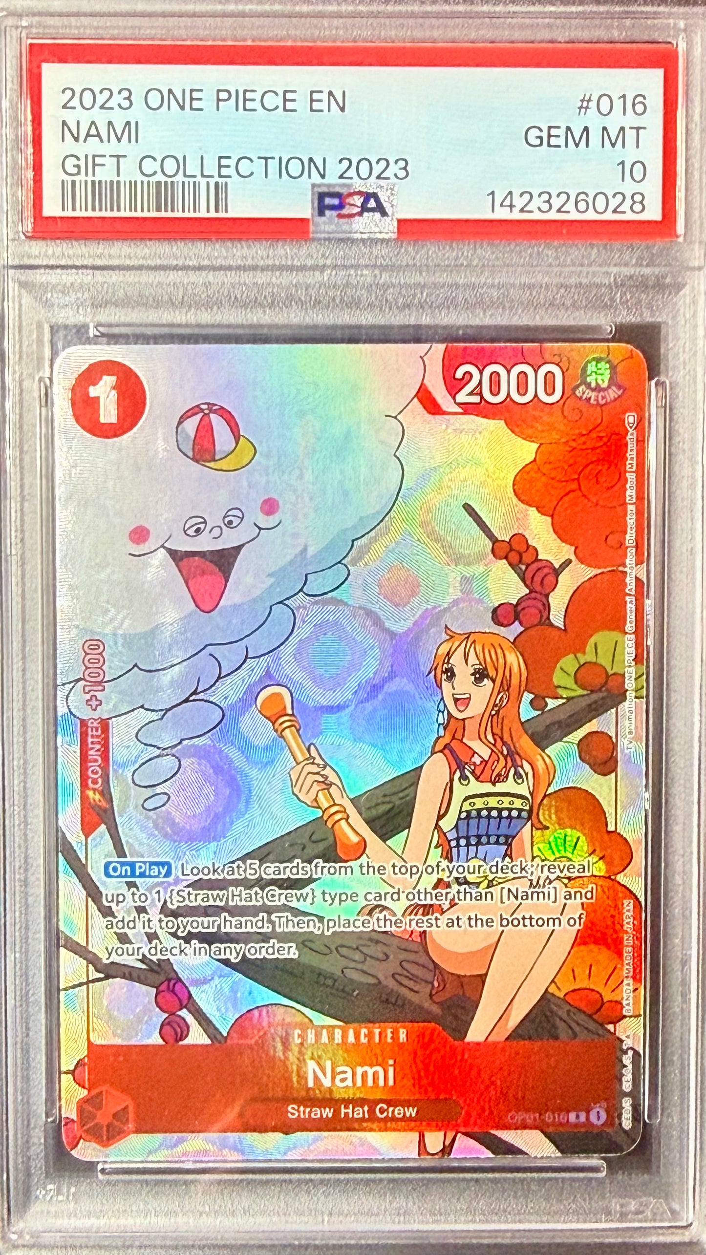 PSA 10 - Nami (Gift Collection 2023) - OP01-016 (Alt Art Rare)