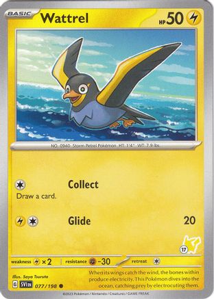 Wattrel - Pikachu 17 077 Battle Academy 2024 - Common