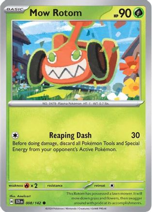 Mow Rotom 008/142 SV07 Stellar Crown - Common