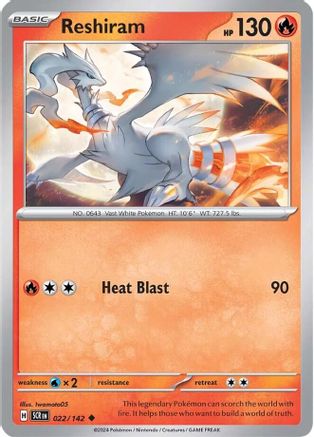 Reshiram 022/142 SV07 Stellar Crown - Uncommon