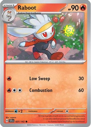 Raboot 027/142 - Reverse Holofoil SV07 Stellar Crown - Common
