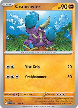 Crabrawler 087/142 SV07 Stellar Crown - Common