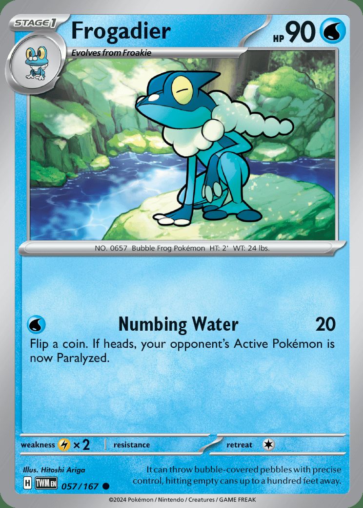 Frogadier - 057/167 - Common - Reverse Holo