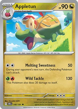 Appletun 140/191 - Reverse Holofoil SV08 Surging Sparks - Uncommon