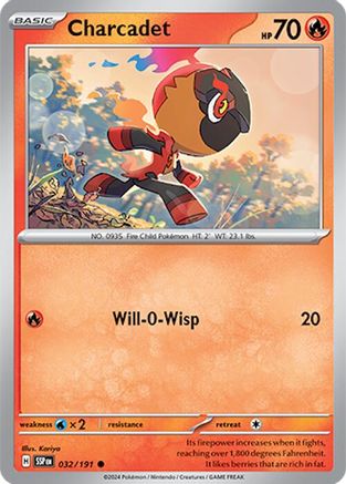 Charcadet 032/191 - Reverse Holofoil SV08 Surging Sparks - Common