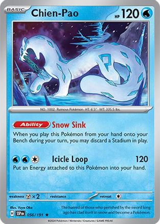 Chien-Pao 056/191 - Reverse Holofoil SV08 Surging Sparks - Rare