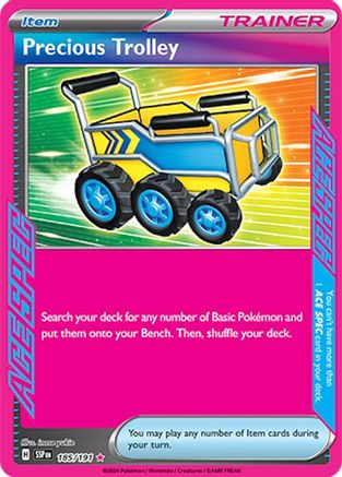 Precious Trolley 185/191 - Holofoil SV08 Surging Sparks - ACE SPEC Rare