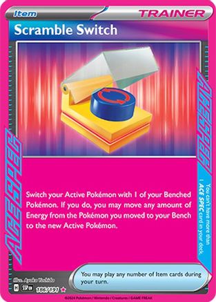 Scramble Switch 186/191 - Holofoil SV08 Surging Sparks - ACE SPEC Rare