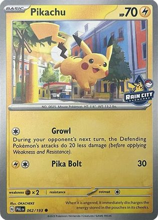 Pikachu (Rain City Showcase) 062 Miscellaneous Cards & Products - Promo