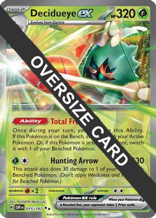 Decidueye ex 015/197 - Holofoil Jumbo Cards - Double Rare