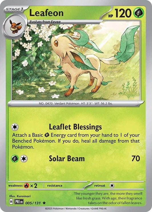 Leafeon - 005/131 - Rare - Reverse Holofoil