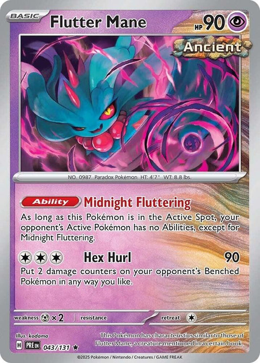Flutter Mane - 043/131 - Rare - Reverse Holofoil