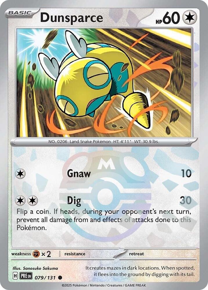 Dunsparce (Master Ball Pattern) - 079/131 - Common