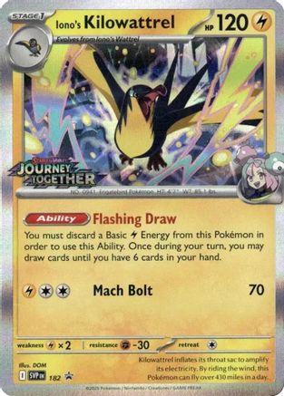 Iono's Kilowattrel 182 - Holofoil SV Scarlet & Violet Promo Cards - Promo