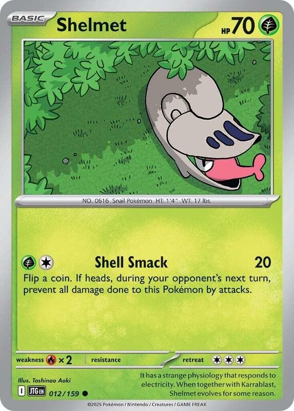 Shelmet - 012/159 - Common - Reverse Holofoil