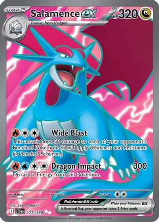 Salamence ex 177/159 - Holofoil SV09 Journey Together - Ultra Rare
