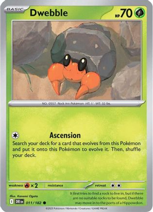 Dwebble 011/182 SV10 Destined Rivals - Common