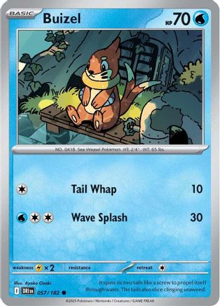 Buizel 057/182 - Reverse Holofoil SV10 Destined Rivals - Common