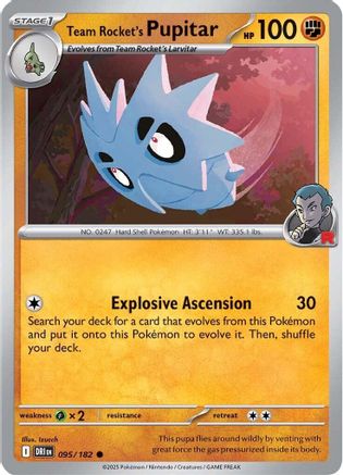 Team Rocket's Pupitar 095/182 SV10 Destined Rivals - Common