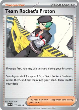 Team Rocket's Proton 177/182 - Reverse Holofoil SV10 Destined Rivals - Uncommon