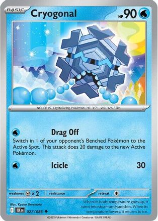 Cryogonal 027/086 SV Black Bolt - Uncommon