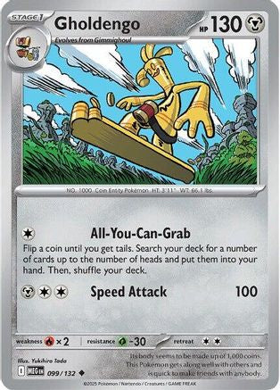 Gholdengo 099/132 - Reverse Holofoil ME01 Mega Evolution - Uncommon