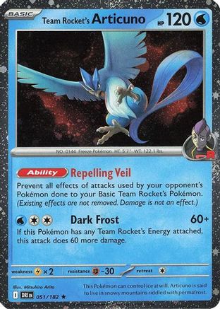 Team Rocket's Articuno 051/182 - Holofoil Miscellaneous Cards & Products - Promo