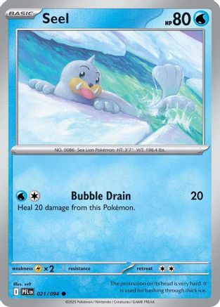 Seel 021 - Reverse Holofoil ME02 Phantasmal Flames - Common