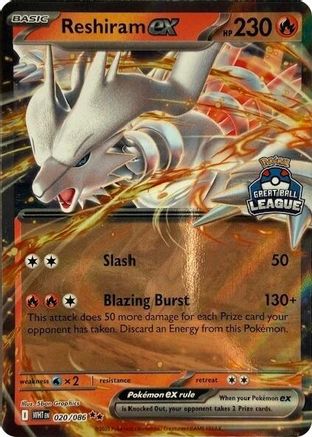 Reshiram ex (Great Ball League) 020 - Holofoil League & Championship Cards - Double Rare
